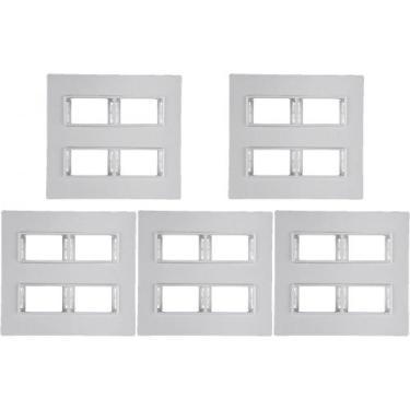 Imagem de Kit C/5 - Placa Conjunto Modular Ilumi Vivaz 4X4 - 2 Modu...