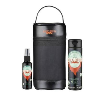 Imagem de Kit Para Barba Necessaire, Óleo, Shampoo 3x1 - Barba Rubra