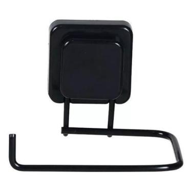 Imagem de Porta Papel Higiênico Rolo Papeleira Preto Banheiro Lavabo - Aramado