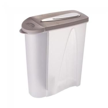 Imagem de Porta Sabão Em Pó Com Dosador 1Kg Cinza Fendi Plasútil - Plasutil