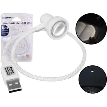 Imagem de Luminária Led De Mesa Cabo Usb Rígido Ajustável Para Computador Notebo
