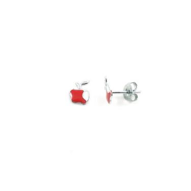 Imagem de Brinco Pequeno Maçã Vermelho Aço Inox Hipoalérgico+Garantia - Couti Se