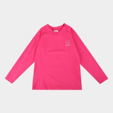 Imagem de Camiseta Infantil Pingo Lelê Manga Longa Feminina, Pink, 6/12M