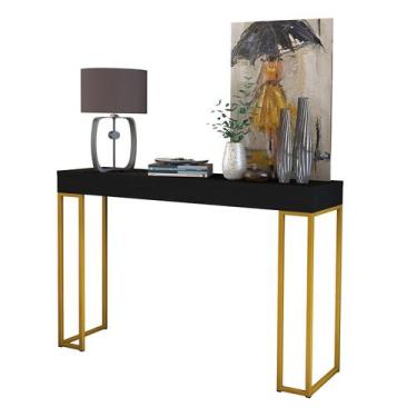 Imagem de Aparador Sala 1,20cm minimalista Pés De Ferro Dourado - D+7 Moveis, pr