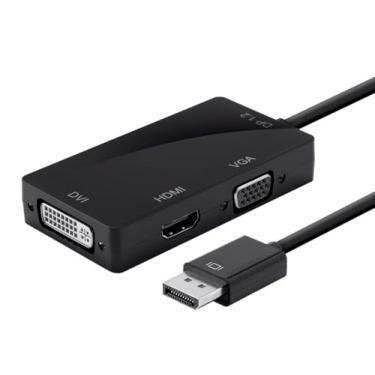 Imagem de Monoprice Adaptador DisplayPort 1.2a para 4K HDMI, Dual Link DVI e VGA, preto (112802)