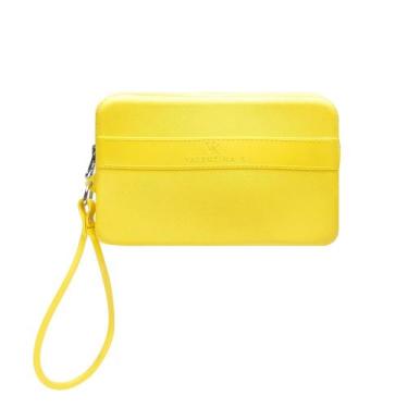 Imagem de Carteira Feminina Blogueira Com Zíper de Mão VK, Amarelo