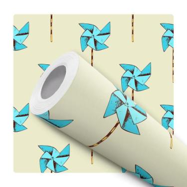 Imagem de Papel de Parede Vinílico Cata Vento Azul Quarto Criança 1m - DELIQUADR