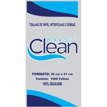 Imagem de Papel toalha interfolha duas dobra Brasilclean 100% celulose