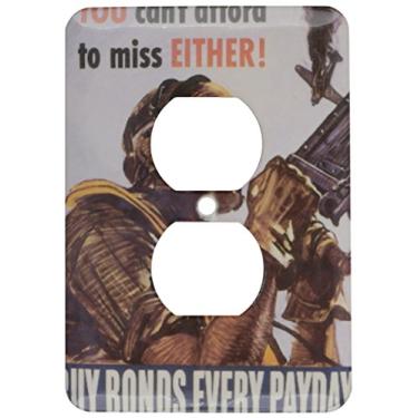 Imagem de 3dRose LLC lsp_149427_6 Vintage You Cant Afford to Miss Either Buy Bonds Every Payday Poster 2 Plug Outlet Cover