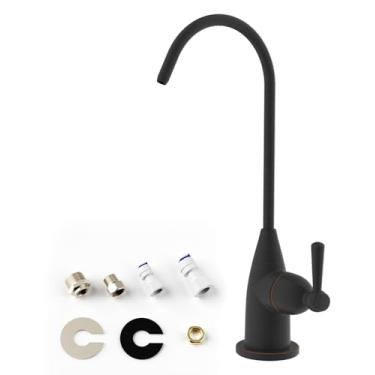 Imagem de Hibbent Torneira de água potável para pia de cozinha de bar, torneira de filtro de água sem chumbo, torneira de osmose reversa de aço inoxidável, torneira RO para sistema de filtragem de água embaixo