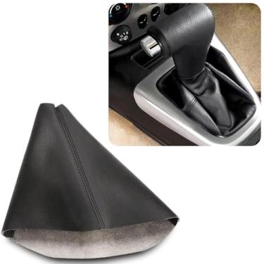 Imagem de Capa de câmbio automotivo para carro, capa de couro de vinil de microfibra para veículo automático de substituição para Hummer H3 2005-2011, acessórios internos para carro de estofamento - Preto