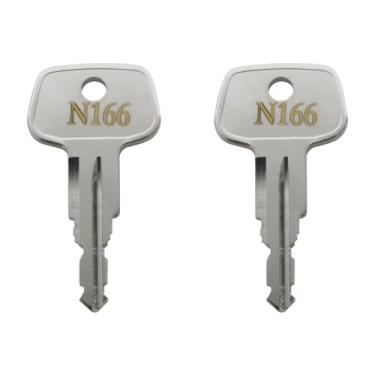 Imagem de Chave de substituição N166 Errebi para Thule Ski, caixa de carga, telhado, barras transversais e suportes de transporte, chave de substituição de rack de carro Thule - códigos N166 [2 peças]