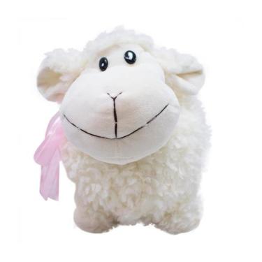 Imagem de Ovelha Branca Laço 20cm Pelúcia - Fofy
