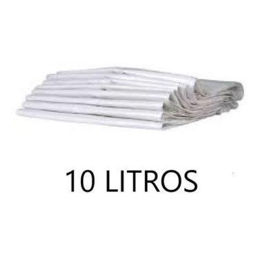 Imagem de Saco Lixo Branco Para Cozinha Banheiro 10 Litros 100Un - HIGIPACK