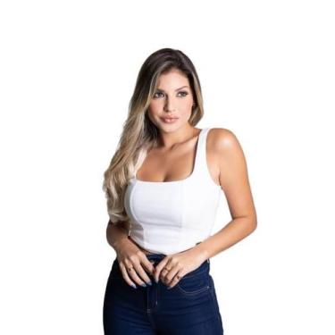 Imagem de Corselet Feminino Top Cropped Sawary Fashion - SAWARY FASHION , PP, Of