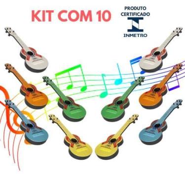 Imagem de Kit 10 Viola Brinquedo Violão Infantil Fabrica Instrumentos Musical Ed