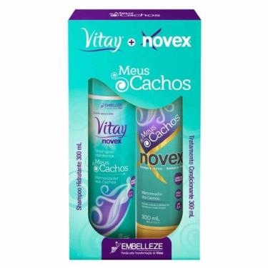 Imagem de Kit Shampoo e Condicionador Meus Cachos Vitay e Novex 300ml - Embellez