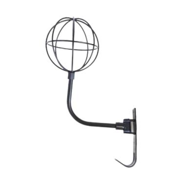 Imagem de JicSuXi Suporte de capacete de parede para motocicleta 180° giratório montagem simples 4,7 polegadas bola de metal bola de arame estrutura suporte para