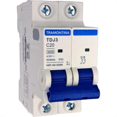 Imagem de Disjuntor Tramontina ''Din'' Bipolar 20A. C - TRAMONTINA ELETRIK