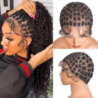 Imagem de Suntefic Touca De Peruca Trançada Com Cabelo De Bebê, Touca De Peruca De Crochê De Renda Dupla Full Hd Para Cabelo De Crochê, Touca De Peruca De Renda Para Fazer Toucas De Crochê De Cabelo Trançado
