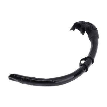Imagem de Snorkel Dobrável de Silicone Flexível para Mergulho Livre e Caça Submarina de Natação (Ébano Preto)