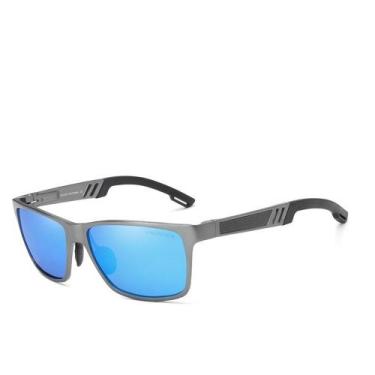 Imagem de Óculos de sol polarizados quadrado unissex metal frame  retro - Kingse