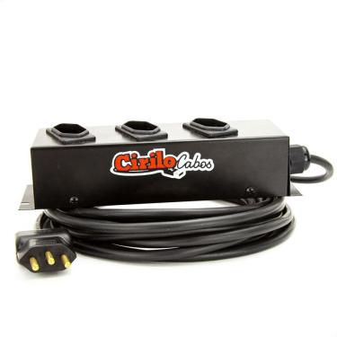 Imagem de Extensão Cabo Pp 3X2,50 De 3 Tomadas 20A - 1 Metro