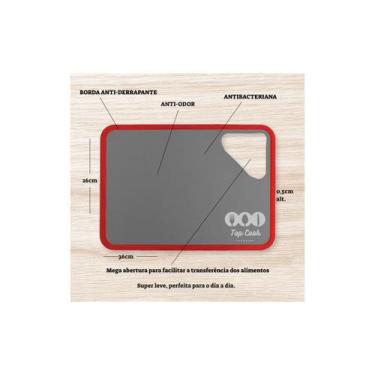 Imagem de Tabua de corte antibacteriana antiodor antiderrapant TopCook