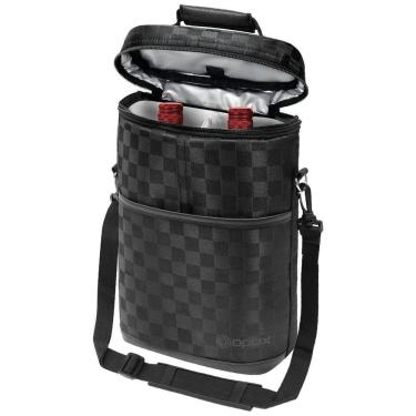 Imagem de Bolsa Térmica Para Transporte de Vinhos até 2 Garrafas, OPUX, Preto