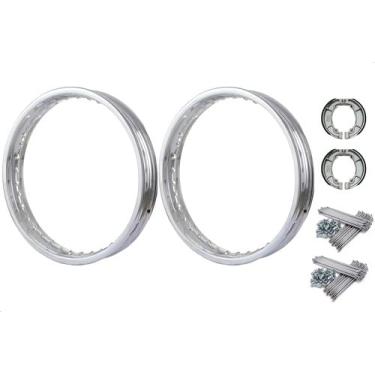 Imagem de Par Aro 18 com Raios 4mm/Lonas de Freio