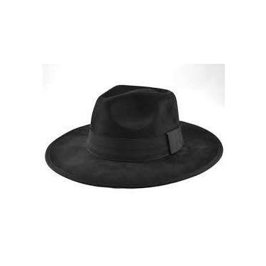Imagem de Chapéu Estilo Fedora ABA GRANDE De Feltro Feminino Marculino Moda Inve