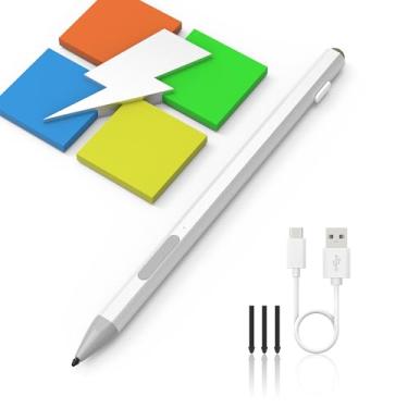 Imagem de Surface Pen para Microsoft Surface Pro 11/10/9/X/8/7/6/5/4/3, Surface Go/Laptop/Studio/Book 4/3/2/1, Windows Surface Pen com pressão 4096, rejeição de palma, acessório magnético, 3 pontas