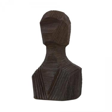 Imagem de Escultura Decorativa Resina Marrom Busto 27×16 Cm Btc