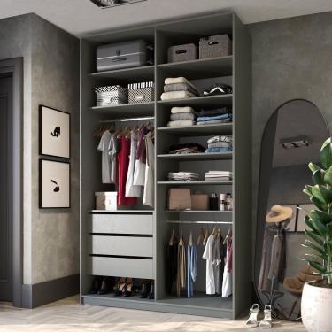 Imagem de Closet Solteiro 100% Mdf Bp 2 Vaos 3 Gavetas Sion Urbi