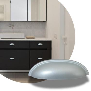 Imagem de Kit 4 Puxador Concha para Armário, Porta e Gaveta Armário em Metal - C