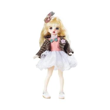 Imagem de Conjunto De Roupas De Boneca Bjd De 30cm, Vestido De Menina, Maquiagem