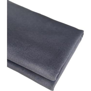 Imagem de TinaKim Tecido de estofamento de veludo, macio e durável, à prova de gatos, para cadeira de estofamento de assento de carro capa de seda (11 cinza azul, 6 jardas)