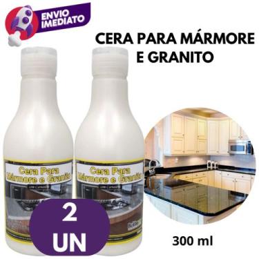 Imagem de Kit Cera Para Mármore E Granito Bancada Pia Com Carnaúba 300ml Proteçã