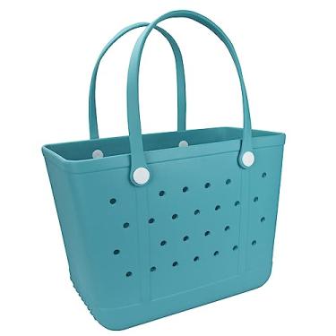 Imagem de CLLTIV Bolsa feminina de borracha extra grande, à prova d'água, à prova de areia, para esportes ao ar livre, Ciel Blue, X-Large, Sacola