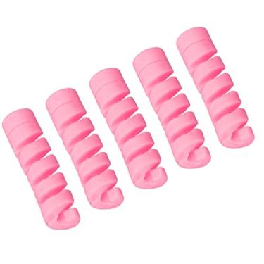 Imagem de aqxreight CANSUCC 5pcs Quadro de Manga Protetora de Borracha de Borracha para Câmbio de Freio de Alojamento do Cabo de Freio Protetor Amarelo (Rosa)