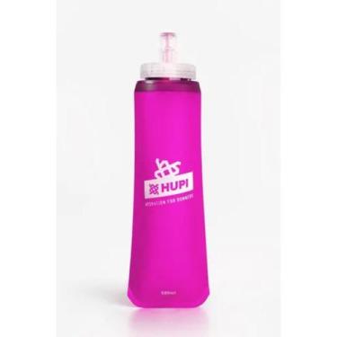Imagem de Garrafinha Hidratação Dobrável Hupi Soft Treino Corrida, Rosa, 250ml