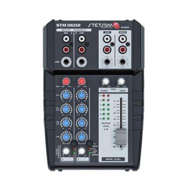 Imagem de Mesa de Som Stetsom STM0602 6 Canais 2 Vias Equalizador 4 Bandas Som A