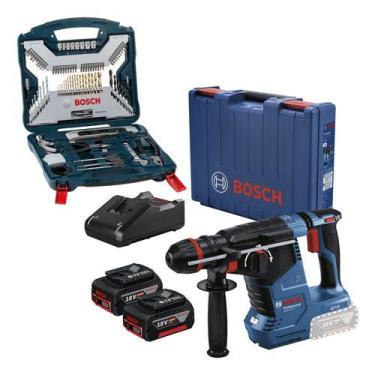 Imagem de Martelete Rompedor Gbh 187-li Bosch 2 Baterias Kit 103 Peças