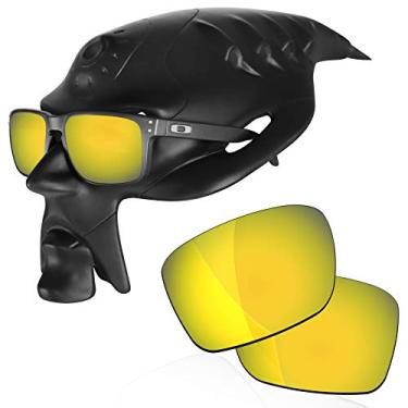 Imagem de RockShell Lentes polarizadas de substituição para óculos de sol Oakley Holbrook OO9102/Holbrook AF OO9244, Racing Gold Mirrorfirm - Geekpolar, One Size