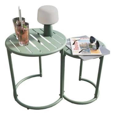 Imagem de Conjunto Jardim Varanda Aço Verde 2 Mesas De Apoio - Ibiza - Brazil Ho