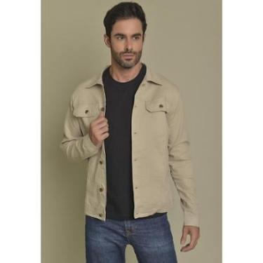 Imagem de Jaqueta Sarja Tradicional na Cor Areia Dialogo jeans Masculino-Masculino
