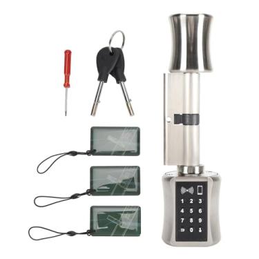 Imagem de Keyless Smart Cylinder Lock Touchscreen Teclado Deadbolt Lock Senha Inteligente Door Lock Cilindro para Segurança Porta De Vidro De Madeira (70mm/2,75in)