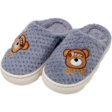 Imagem de Pantufas Infantil Sapatos Chinelos De Inverno Ursinho Urso