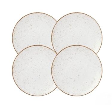 Imagem de Jogo de Pratos Rústicos Marrom – Kit Completo (Raso, Fundo e Sobremesa) (Kit 4 Pratos Fundos 22 cm)