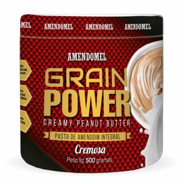 Imagem de Pasta de Amendoim Integral GrainPower Cremosa - Amendomel, 500g